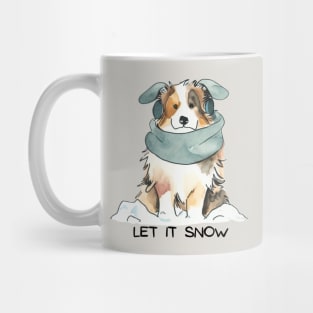 LET IT SNOW - Australian Shepherd Mug